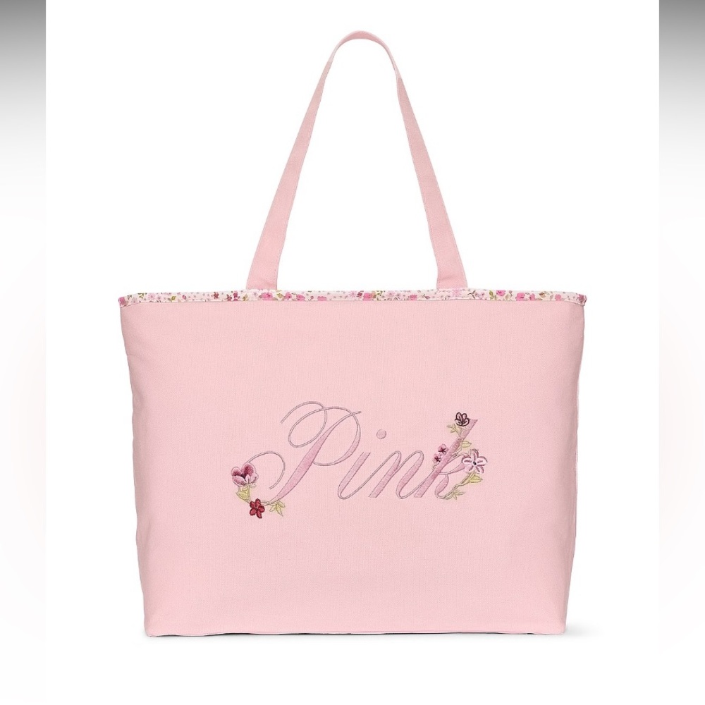 Pink VS Floral Tote and Blanket - Picture 7 of 8